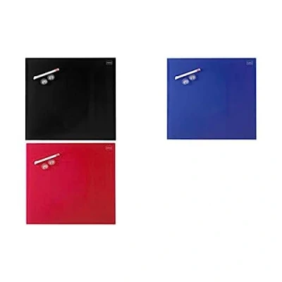 Abbildung von Nobo Glas Whiteboard Kleine Magnetische Wandtafel, Trocken Abwischbare Oberfläche, Rahmenlos, Unsichtbare Wandmontage, 450 x mm, Inkl. Markerstift und Magneten, Blau, 1903953