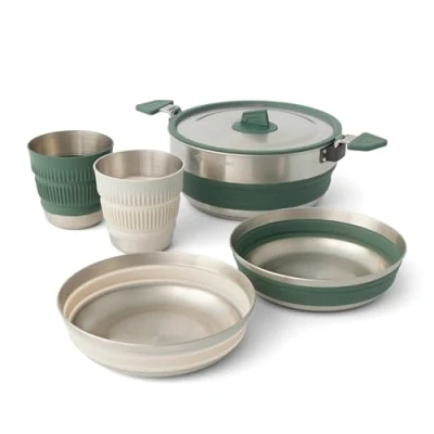 Abbildung von SEATOSUMMIT Detour One Pot Cook Set Campingkochset mit Edelstahl inkl. Topf, Schalen und Becher (5 teilig)