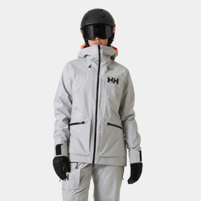 Abbildung von Helly Hansen Powderqueen Snowboardjacke, Damen, Größe: Medium, Grey melange