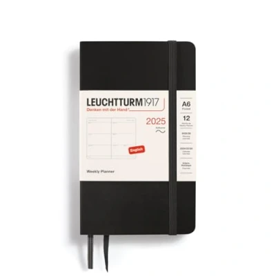 Abbildung von LEUCHTTURM1917 370680 Wochenkalender Pocket (A6) 2025, Softcover, Schwarz, Englisch