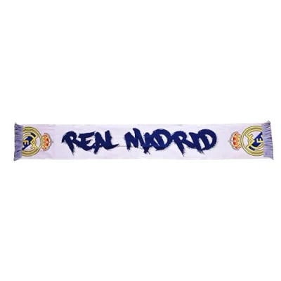 Abbildung von Real Madrid Strickschal Nr. 32, offiziell lizenziert, weiß, 140 cm x 20 cm, Einheitsgröße