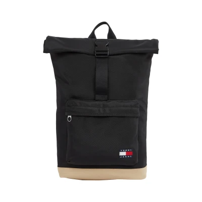 Abbildung von Tommy Jeans Daily Rolltop Backpack Tagesrucksack, Herren, Größe: One Size, Black