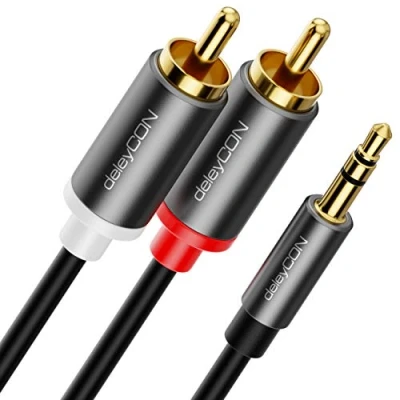 Abbildung von deleyCON 5m Klinke zu Cinch RCA Kabel 3,5mm Audiokabel Audio