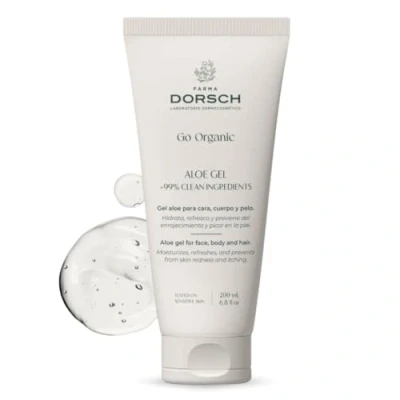 Abbildung von FARMA DORSCH Aloevera Gel Aloe Vera Bodylotion Beruhigend und Feuchtigkeitsspendend Haare Gesichtscreme Pur Gesicht 200ml