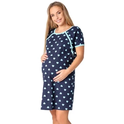 Abbildung von Be Mammy Umstandsnachthemd Damen Nachtkleid Umstandsmode Mutterschaft BE20 287 (1 tlg)