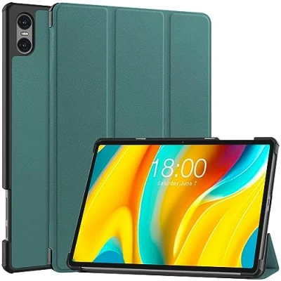 Abbildung von GIOPUEY Hülle Kompatibel mit Teclast T50 Pro, Flip Case [Bracket Funktion] 360 Schutz Grün