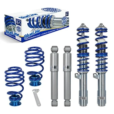 Abbildung von JOM BlueLine 741017 Fahrwerkssatz, Federn/Dämpfer Vorderachse, Hinterachse höhenverstellbar OPEL: Astra G CC, Coupe