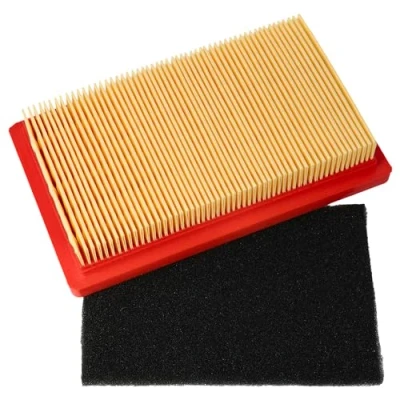 Abbildung von vhbw Ersatzfilter Set (1x Vorfilter, 1x Luftfilter) kompatibel mit Viking MB 2 RC, 4 RT, RV Rasenmäher, 14,5x 8,5 x 2,8 cm Orange Schwarz