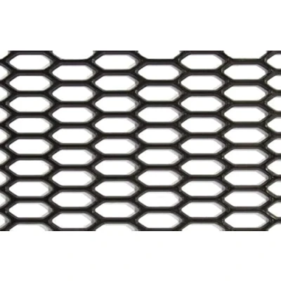 Abbildung von AUTO STYLE Kunststoff Renngitter ABS schwarz HEX Fine 18x7mm 120x30cm
