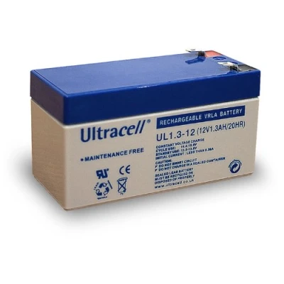 Abbildung von Wentronic Blei Akku (Ultracell) 12 V, 1,3 Ah (Faston 187 4,8mm)
