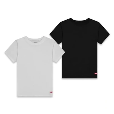 Abbildung von Levi&#039;s CREW NECK TEE Unisex 2 PACK Tshirt basic für Kinder, Größe: 128/132, Black/white
