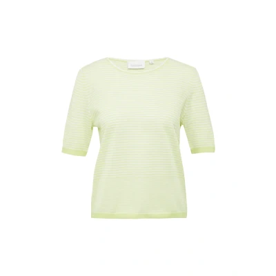 Abbildung von comma casual identity Semitransparenter Tshirt print, Damen, Größe: 36, Limettengrün
