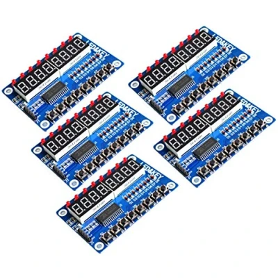 Abbildung von TECNOIOT 5pcs TM1638 Module Key Display 8 Bit Digital LED Tube