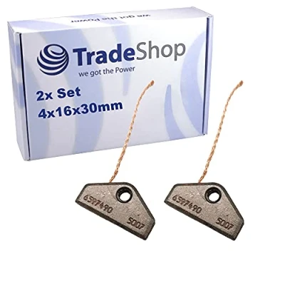 Abbildung von Trade Shop 2x Kohlebürste Motorkohle 4x16x30mm für Miele EDITION 111 T8813C T8860WP T8861WP T8873WP 90 PT 5135C P T5136 PT5137WP EUROSTAR T230C
