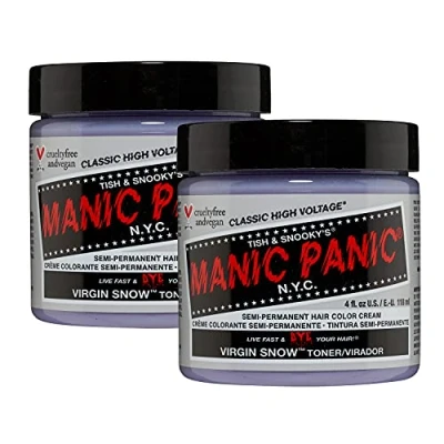 Abbildung von Manic Panic Virgin Snow Classic Creme, Vegan, Cruelty Free, Hair Toner, Eliminates Brassy Tones, 3 x 118ml