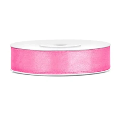 Abbildung von Libetui 25 Meter Satinband Pink breite 12mm Schleifenband pinkes Dekoband Rosa Geschenkband Deko Band Hochzeit Geschenkverpackung
