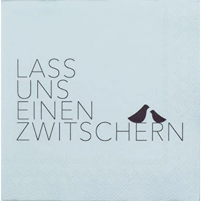 Abbildung von Räder Cocktailserviette Lass Uns einen Zwitschern