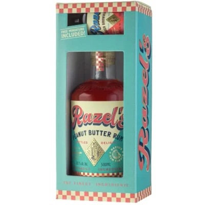 Abbildung von Razel&#039;s Peanut Butter Rum mit Choco Brownie Miniatur onT