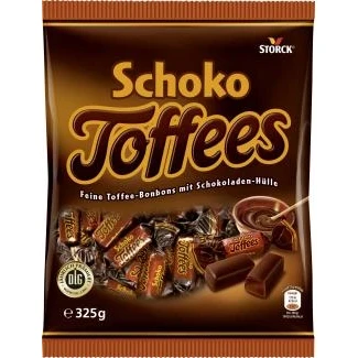 Abbildung von Schoko Toffees 1 x 325g Schokoladen mit feinherbem Schokoladenüberzug (30 Prozent)