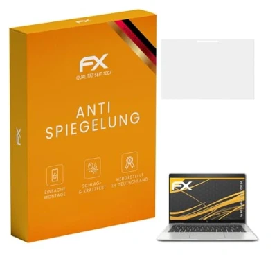 Abbildung von atFoliX Panzerfolie kompatibel mit HP EliteBook x360 1030 G4 Schutzfolie, entspiegelnde und stoßdämpfende FX Folie (2X)