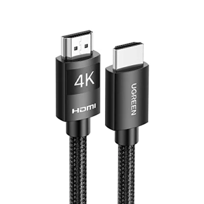 Abbildung von UGREEN HDMI Kabel 4K 60Hz 2.0 Ultra HD 3D ARC Highspeed 18Gbps Ggeflochten mit Ethernet kompatibel TV, Monitor, PS5/PS4/PS3, Soundbar, Blu Ray, MacBook Pro 2021(2M)