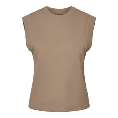 Abbildung von PIECES Damen Pcchilli Summer Sl Noos Bc Top, Silver Mink, XS EU