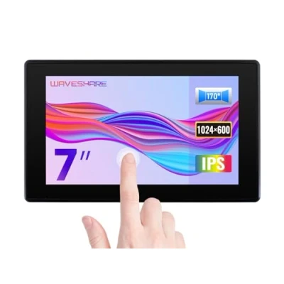 Abbildung von Waveshare 7 inch Display Capacitive Touchscreen HDMI LCD (H) 1024x600 Resolution IPS Monitor Supports All Raspberry Pi/Jetson Nano/Windows 10/8.1/8/7 PC/Game Console 7Zoll Mini Bildschirm