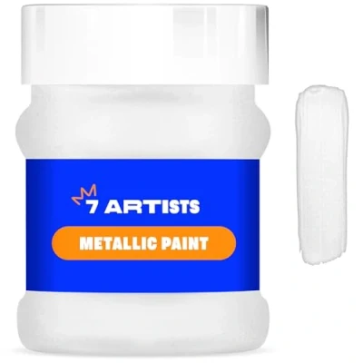 Abbildung von 7 Artists Acrylfarbe Weiss Perlmutt 230 ml Metallic Weiß Glitzer Acryl Perlmuttfarbe Pearlescent Paint Perlweiss