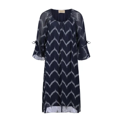 Abbildung von Cartoon Sommer MIT 3/4 ARM Freizeitkleid, Damen, Größe: 36, blue dark