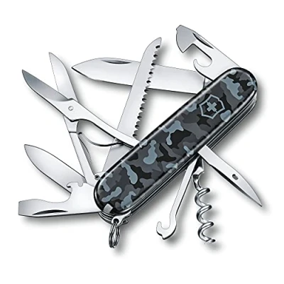 Abbildung von Victorinox Schweizer Taschenmesser Huntsman, Multitool, Swiss Army Knife, 15 Funktionen, Klinge, Korkenzieher, Dosenöffner