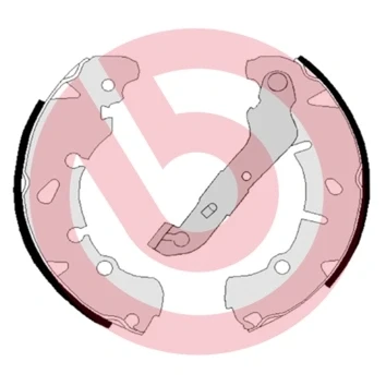 Abbildung von BREMBO S 24 533 Bremsbacken 203 36 mit Handbremshebel FORD: Fusion Kombi, FIESTA 5, 5 Van, MAZDA: 2 Hatchback, 121 III Hatchback
