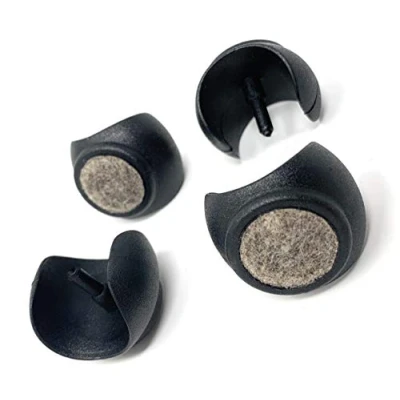 Abbildung von Design61 Filzgleiter 4er Set Stuhlgleiter Bodenschongleiter Ø 24 26 mm Silencer Möbelgleiter Klemmschalengleiter mit geräuschdämpfender Filzgleitfläche