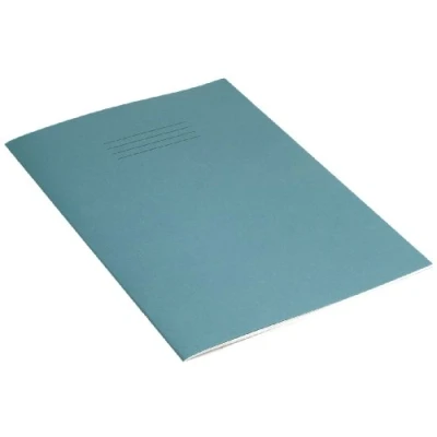 Abbildung von RHINO Schreibwaren Schulhefte, A4, 32 Seiten, 8 mm, liniert mit Rand, Hellblau, 10 Stück