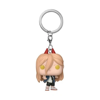 Abbildung von Funko Pop! Keychain: CSM Power Chainsaw Man Neuartiger Schlüsselanhänger Vinyl Minifigur Zum Sammeln Strumpffüller Geschenkidee Offizielle Handelswaren Anime Fans