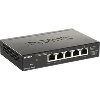 Abbildung von D Link DGS 1100 05PDV2, 5 Port Layer 2 Gigabit PoE powered Smart Switch (3x 10/100/1000 Mbit/s BASE T Port, 2x ohne ext. Stromanschluss, lüfterlos, Metallgeh.)