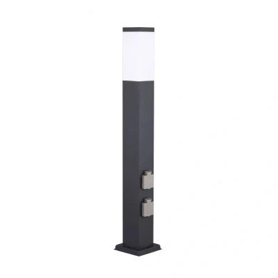 Abbildung von Wegelampe 400166140, Höhe 80cm, V2A, anthrazit, 2 Steckdosen