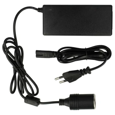 Abbildung von vhbw Netzadapter Eurostecker auf Zigarettenanzünder Buchse kompatibel mit Campingaz Powerbox Plus 24L, 28L Kühlbox Bordnetzstecker