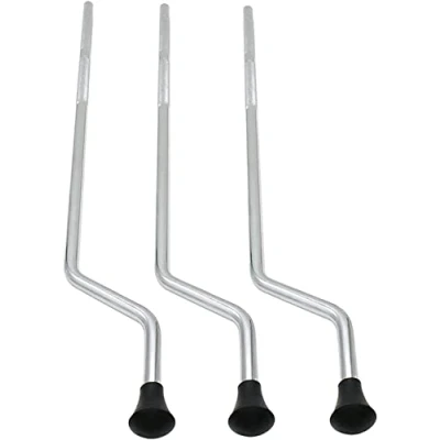 Abbildung von Floor Tom Trommelbeine, rutschfeste Gummifüße, Oberflächenbeschichtung, rostfrei, Ersatzteile, 3 Stück