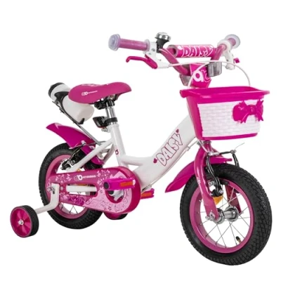 Abbildung von Actionbikes Kinderfahrrad Daisy 12 Zoll Kinder Fahrrad für Mädchen Ab 2 5 Jahren V Brake Bremse Kettenschutz Luftbereifung Fahrräder Laufrad Kinderrad (12 Zoll)