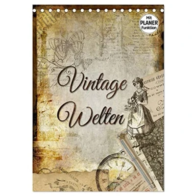Abbildung von Vintage Welten (Tischkalender 2025 DIN A5 hoch), CALVENDO Monatskalender
