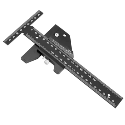 Abbildung von QWORK® T Typ Lineal, 150mm Anreißlineal aus Aluminiumlegierung, 0.02 mm Genauigkeit