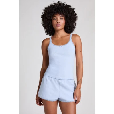 Abbildung von Hunkemöller Pointelle LACE Nachtwäsche Hose, Damen, Größe: XS, Blue