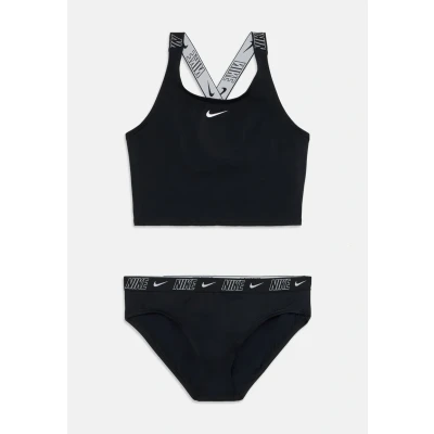 Abbildung von Nike Performance Crossback Midkini SET Badeanzug für Kinder, Größe: 120 130, Black