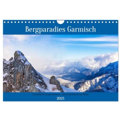 Abbildung von Bergparadies Garmisch traumhafte Impressionen (Wandkalender 2025 DIN A4 quer), CALVENDO Monatskalender