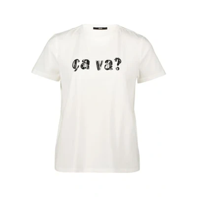 Abbildung von zero Tshirt print, Damen, Größe: 34, Patch creamblack