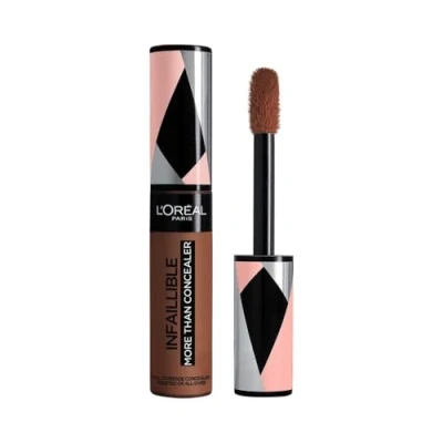 Abbildung von L&#039;Oréal Paris Infaillible More Than Concealer Nr. 340 Chestnut, hochpigmentierter mit hoher Deckkraft und extra großem Applikator, 11 ml