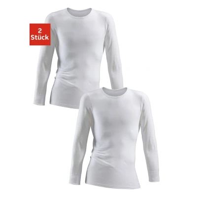 Abbildung von Clipper Unterhemd, (2 St.), schlichtes Basic, Unterziehshirt in Feinripp, Langarmshirt