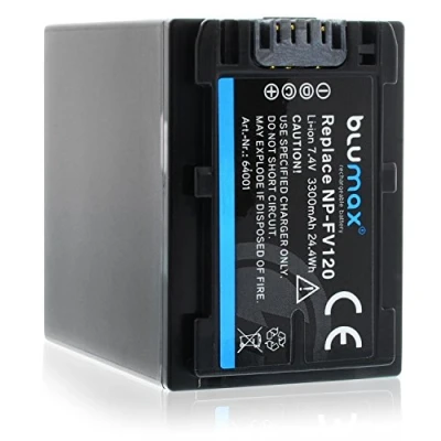Abbildung von Blumax NP FV120 / FV100 Akku kompatibel mit diversen Sony Kameramodellen 3300mAh 7,4V 24,4Wh