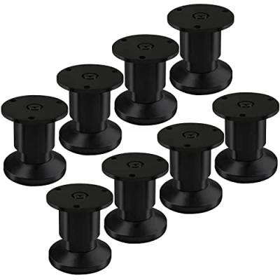 Abbildung von SOTECH 8 Stück Möbelfüße Terra Höhe 50 mm Schwarz eloxiert Sofafüße höhenverstellbar bis max. 15 mm, belastbar 250 kg/je Fuß