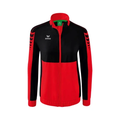 Abbildung von Erima Damen Six Wings Präsentationsjacke, rot/schwarz, 40